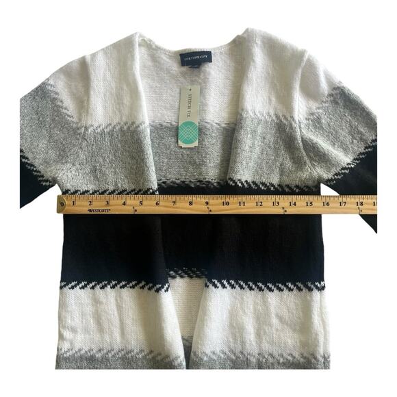 Fortune + Ivy Women's Cardigan Soft Black & White Gray Size XS NWT - Picture 4 of 6